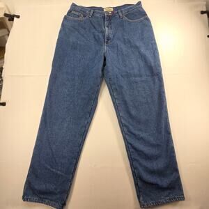 L.L.Bean Women's Plus 18 M/T Original Fit Relaxed Fleece Lined Jeans Blue Tall